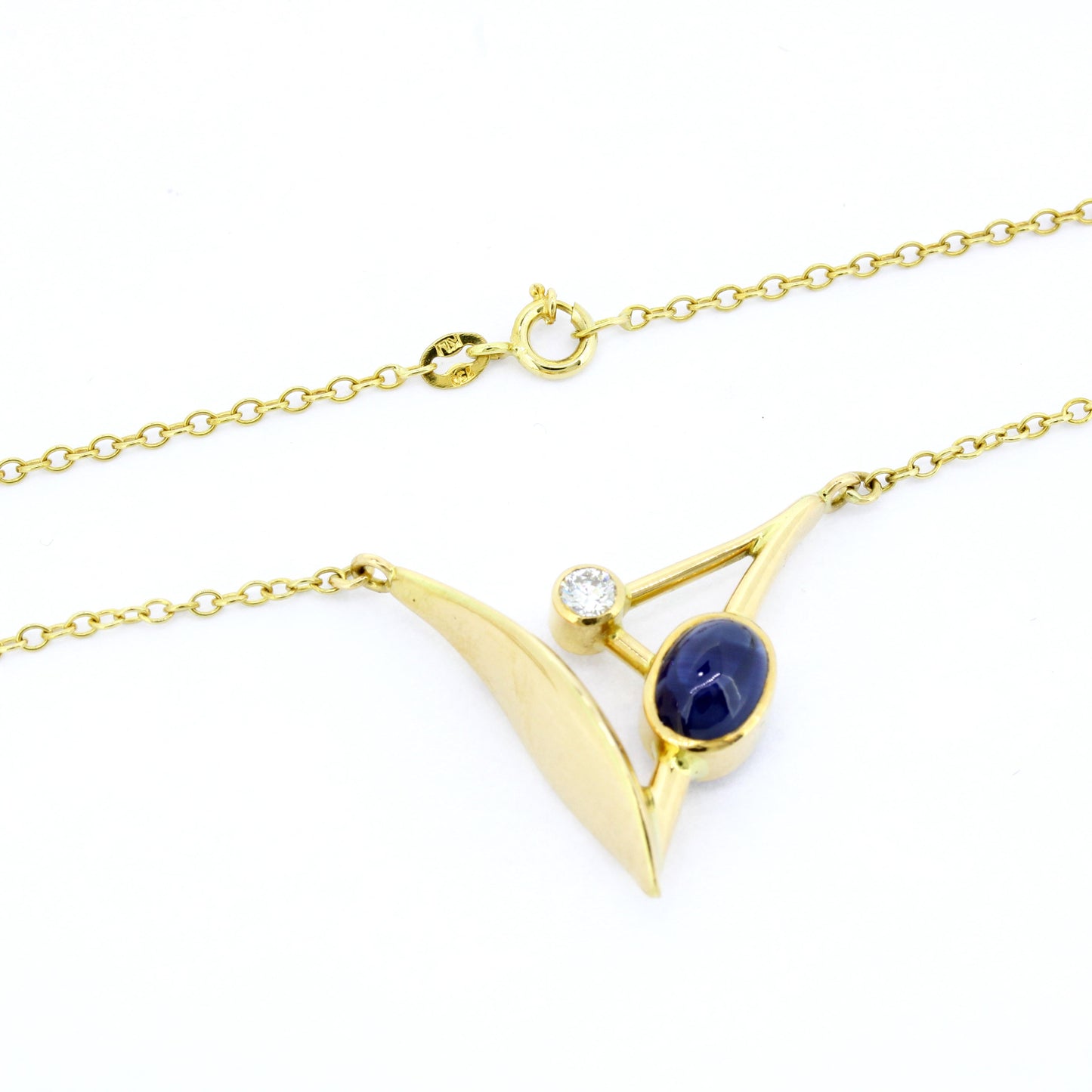 Collier 750 Gold 18 Kt Halskette mit Anhänger Länge 48 cm Wert 1300,-