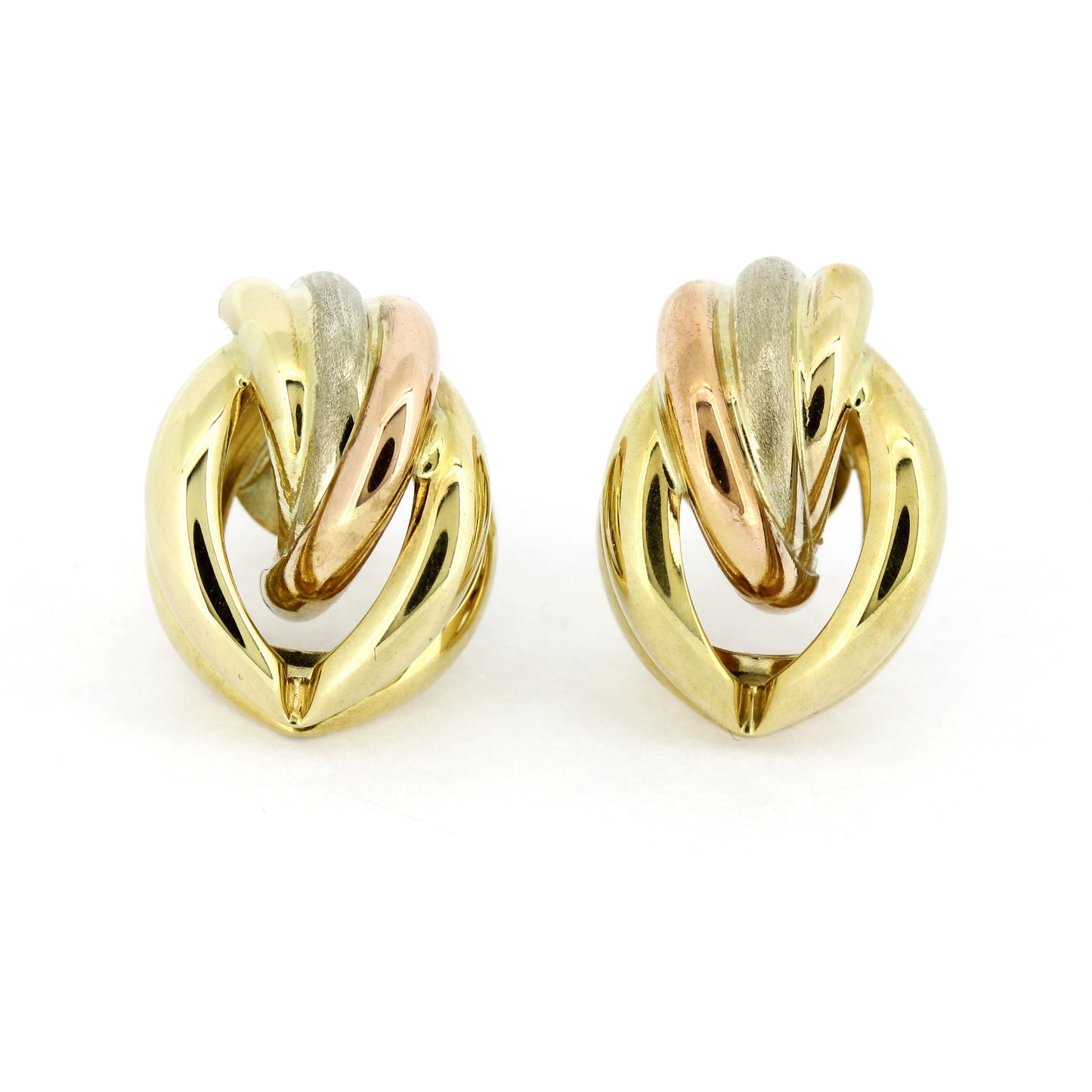 Ohrringe 333er Gold 8 kt Gelbgold, Rotgold und Weißgold Wert 220,-