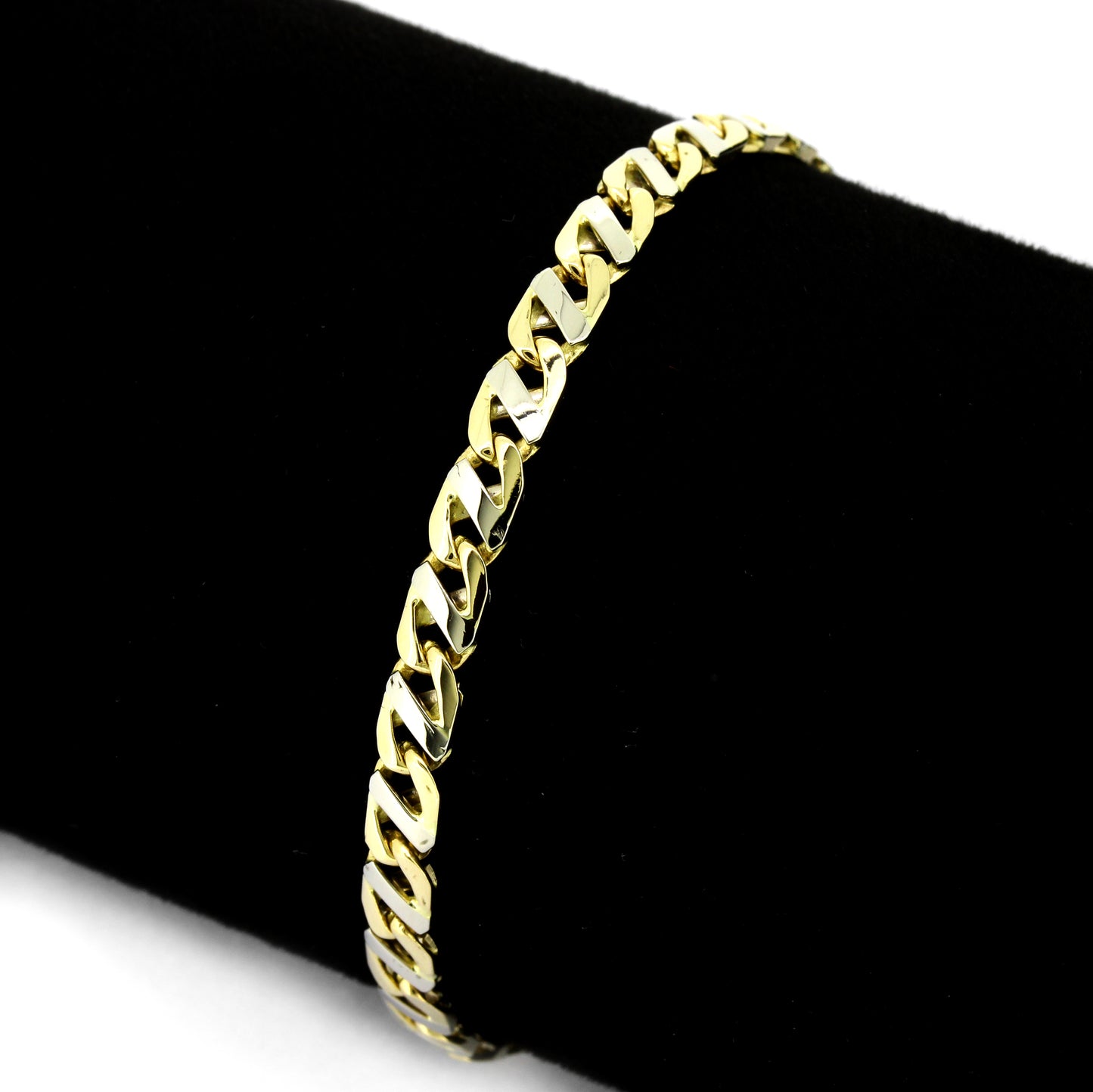 Armband 585 Gold 14 Kt Gelbgold - Weißgold - Armbandlänge 21 cm - Wert 1190,-