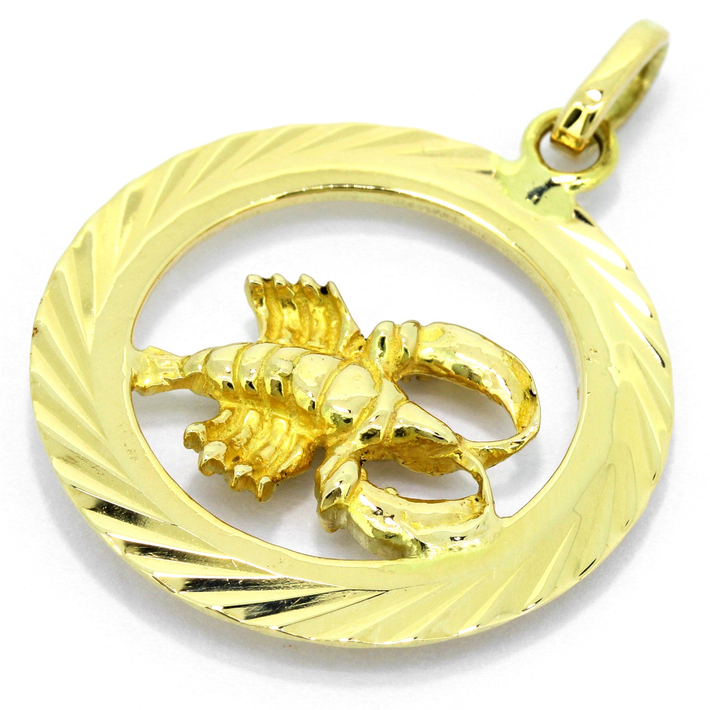 Anhänger 585 Gold 14 Kt Krebs Sternzeichen-Symbol Wert 430,-