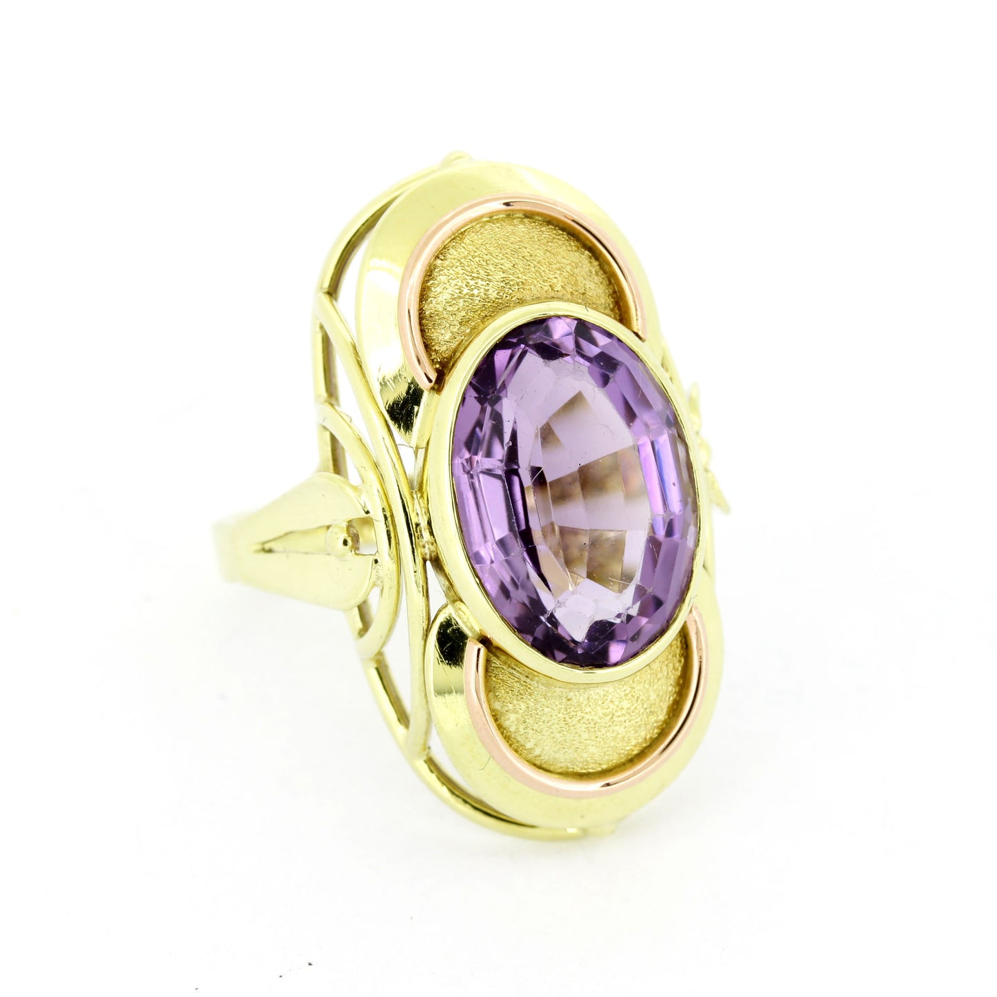 Amethyst Ring 585 Gold 14 Kt Gelbgold Rotgold Wert 850,-