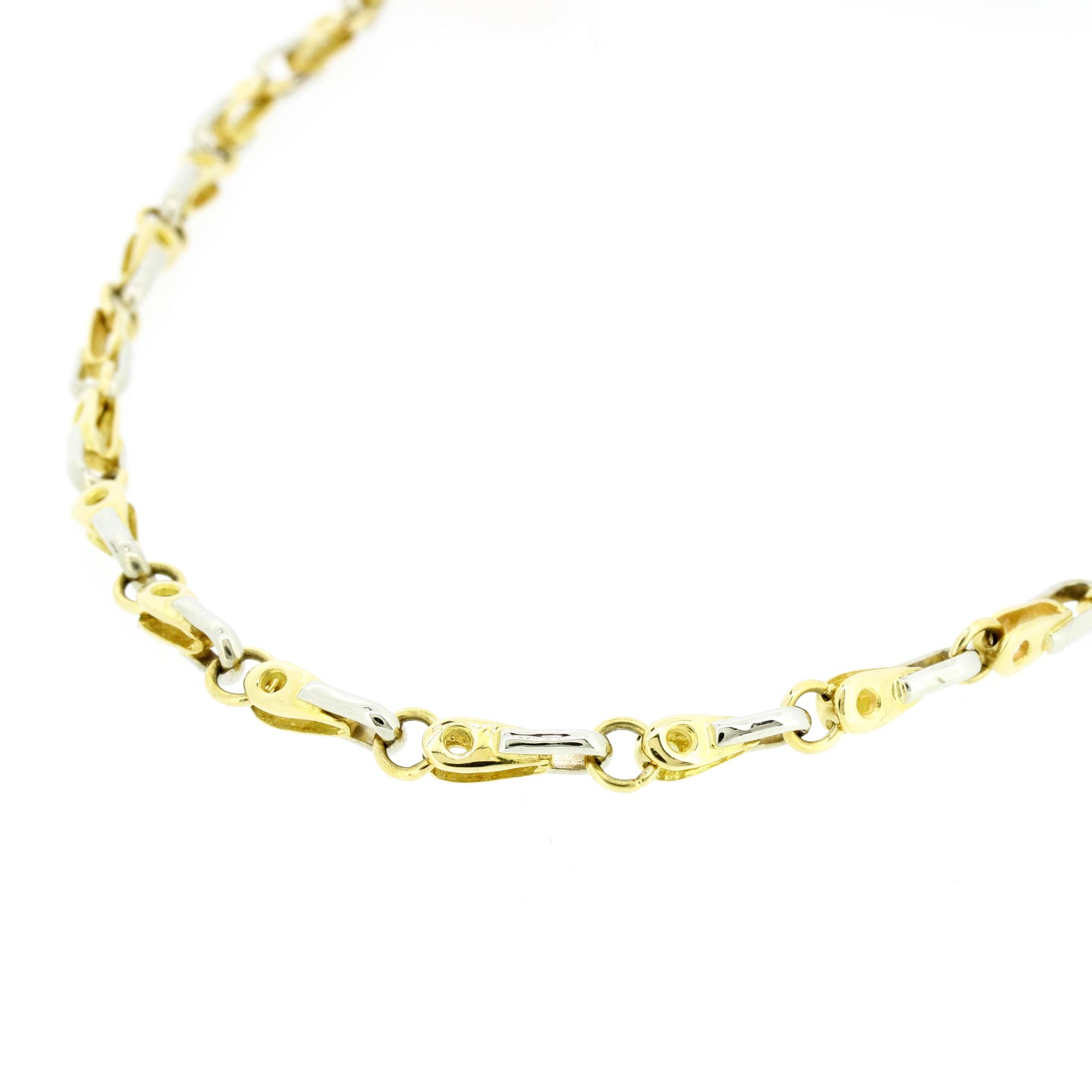 Kette 750 Gold 18 Kt Bicolor Halskette Länge 45 cm Wert 3840,-