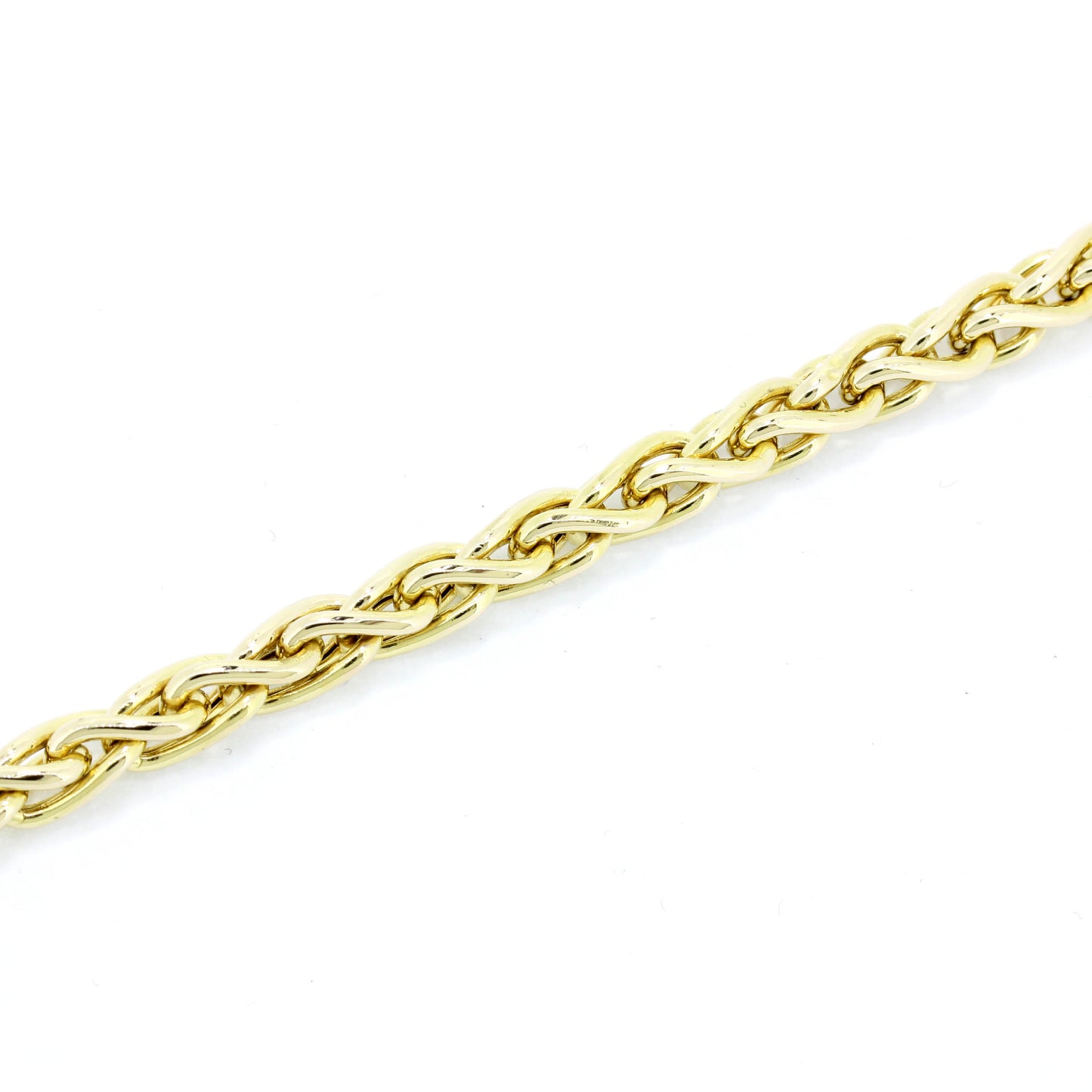 Armband 585 Gold 14 Kt Gelbgold geflochten rund - Wert 1220,-