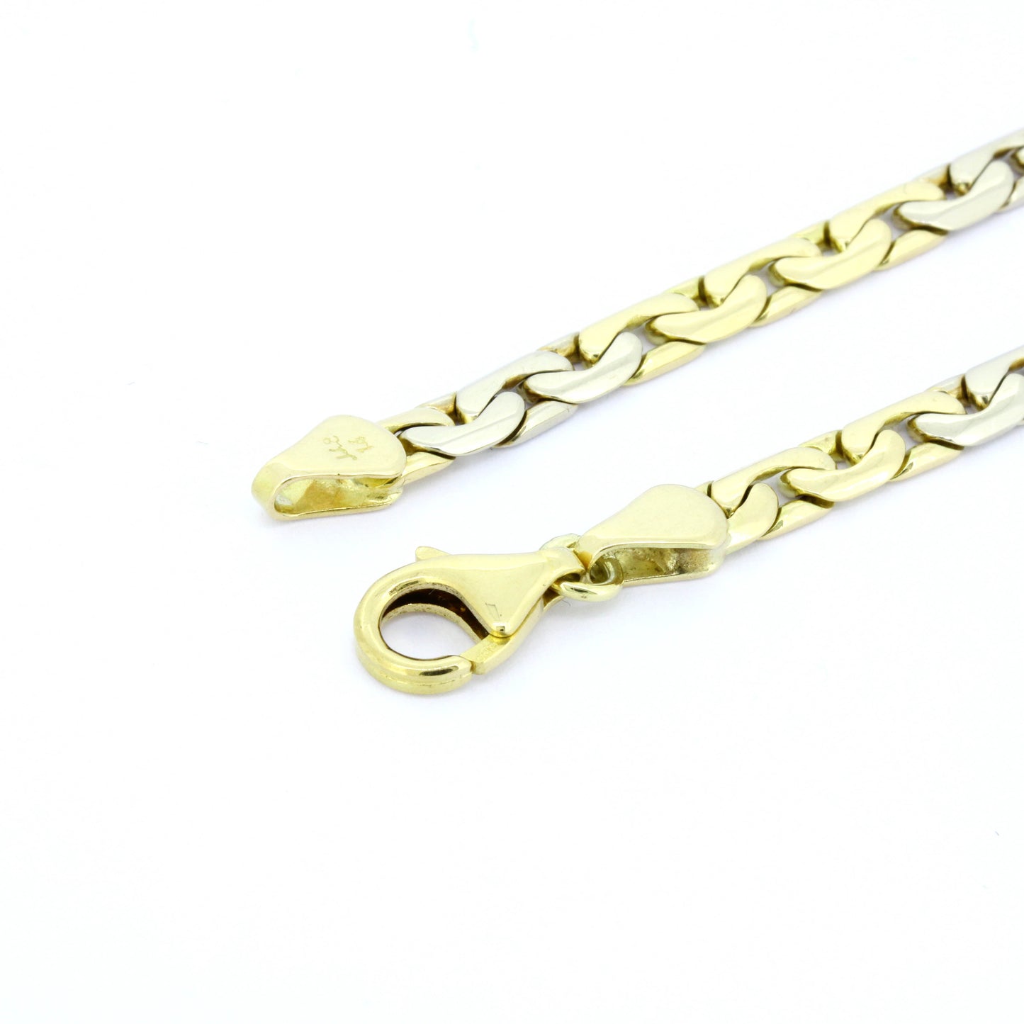 Armband 585 Gold 14 Kt Bicolor 22,5 cm lang Wert 1640,-
