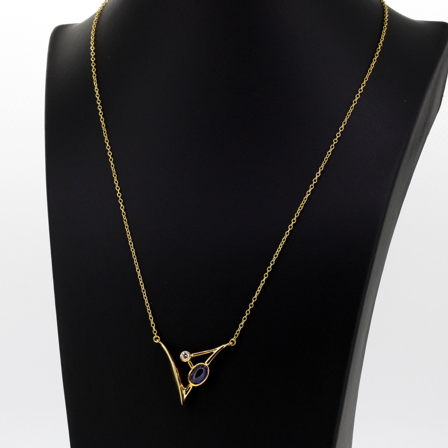 Collier 750 Gold 18 Kt Halskette mit Anhänger Länge 48 cm Wert 1300,-