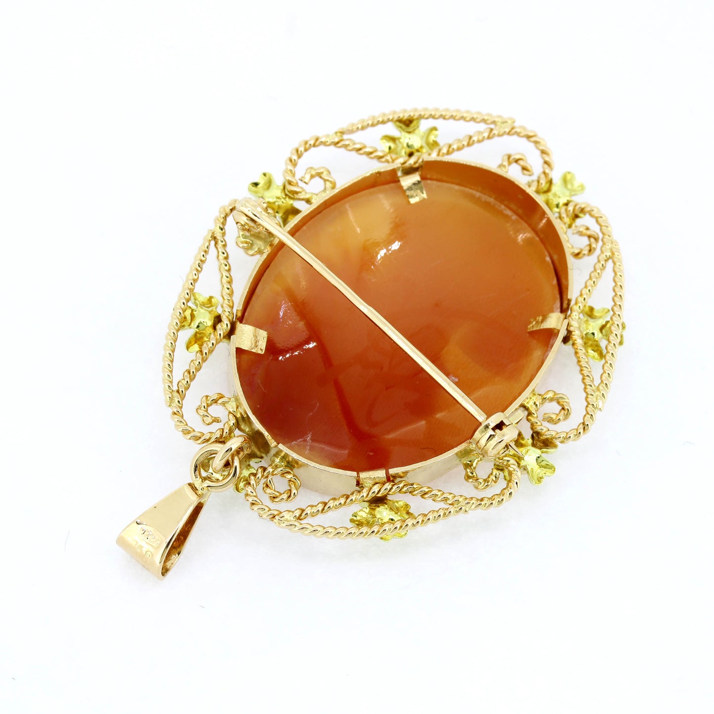 Gemmen Anhänger Brosche 750 Gold 18 Kt Gelbgold, Rotgold Wert 1520,-