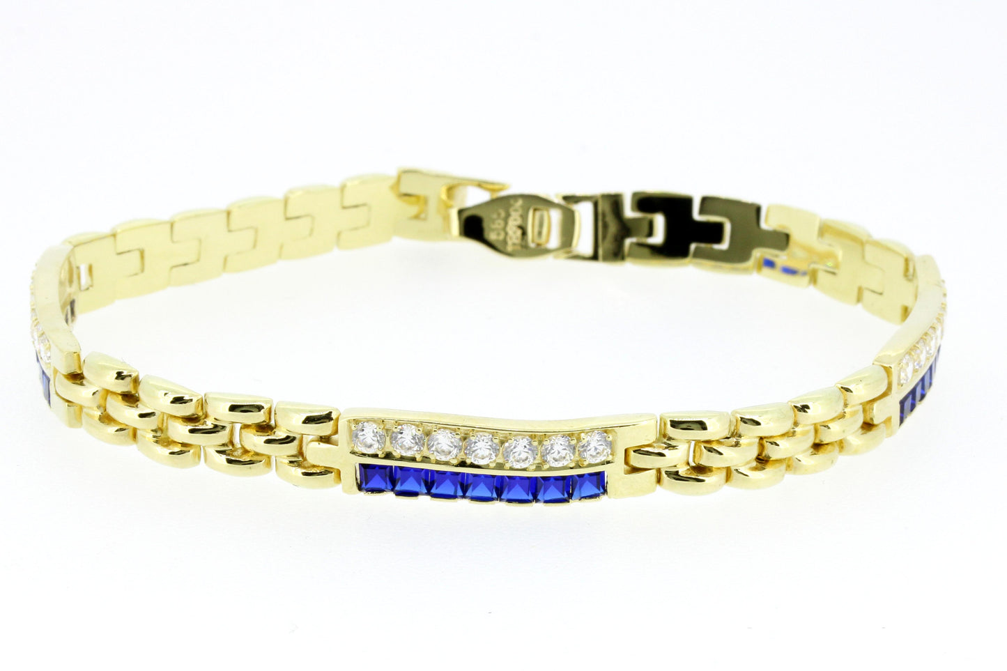 Armband 585 Gold 14 Kt Gelbgold Zirkonia 19,5 cm lang Wert 1650,-
