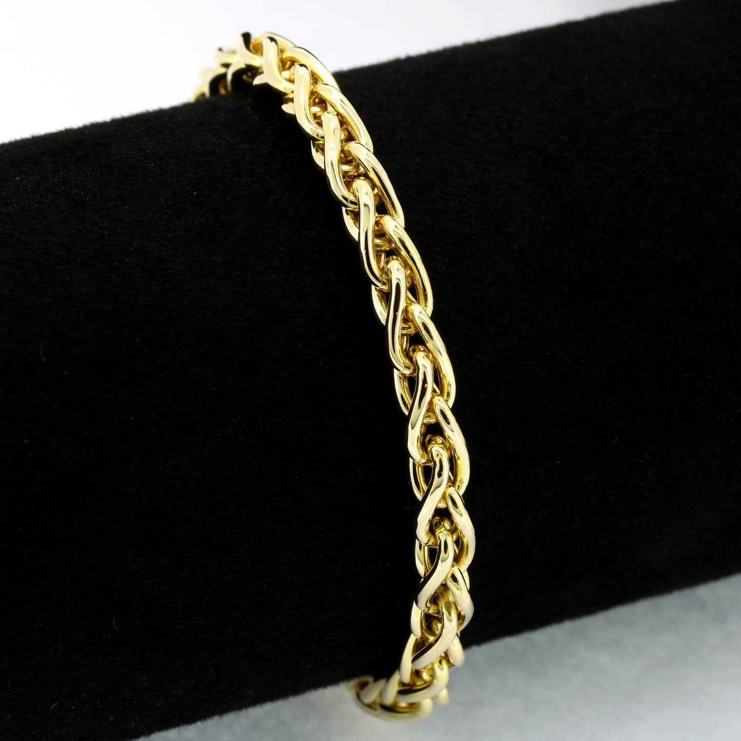 Armband 585 Gold 14 Kt Gelbgold geflochten rund - Wert 1220,-