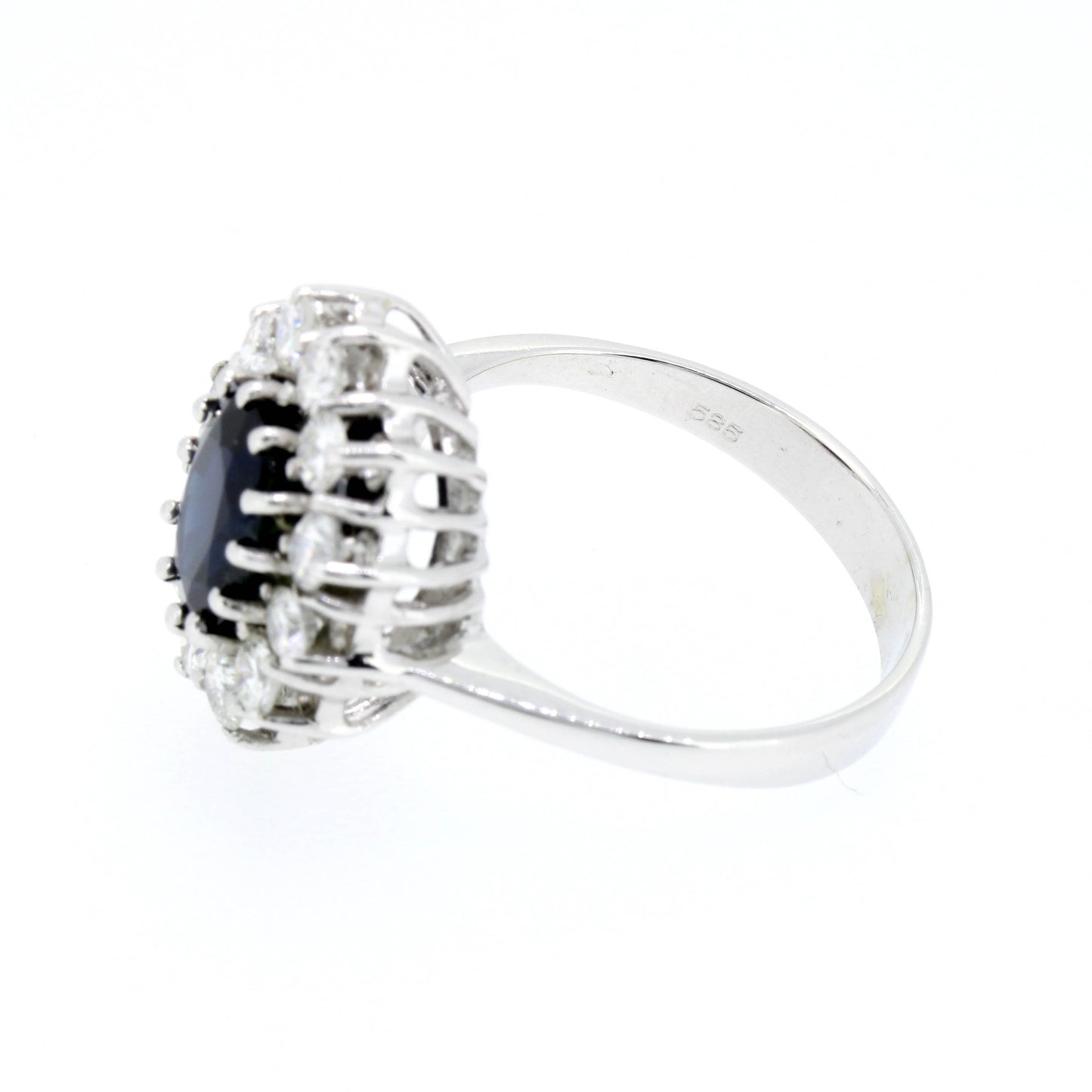 Brillant Saphir Ring 585 Gold 14 Kt Weißgold Wert 2920,-