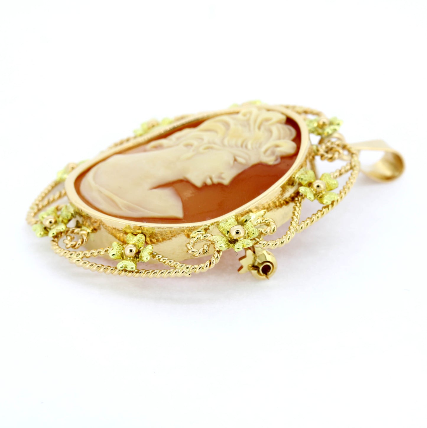 Gemmen Anhänger Brosche 750 Gold 18 Kt Gelbgold, Rotgold Wert 1520,-