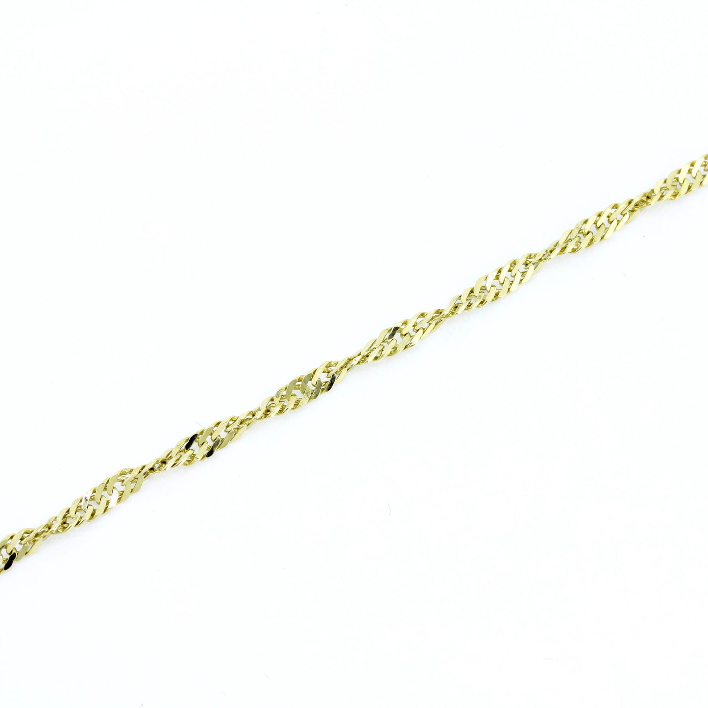 Singapurkette 585 Gold 14 Kt Gelbgold - Kettenlänge 51 cm - Wert 1100,-