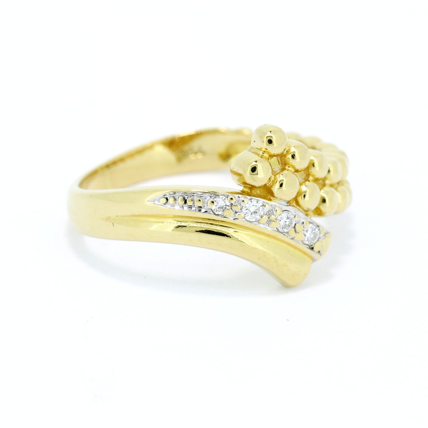Ring 750 Gold 18 Kt Gelbgold Weißgold - Brillanten ca. 0,05 ct - Wert 530,-