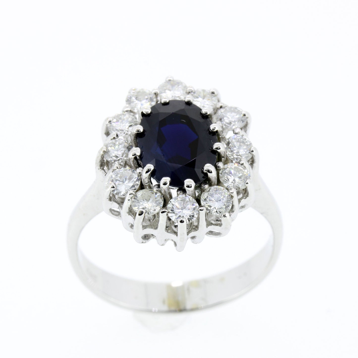 Brillant Saphir Ring 585 Gold 14 Kt Weißgold Wert 2920,-