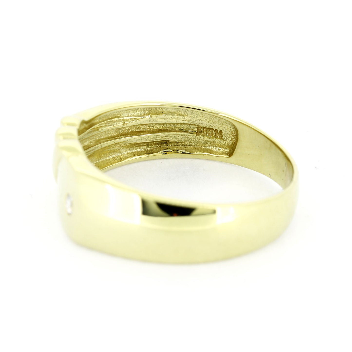 Herren Ring 585 Gelbgold 14 Kt mit Brillant ca. 0,02 ct H - SI - Wert 500,-
