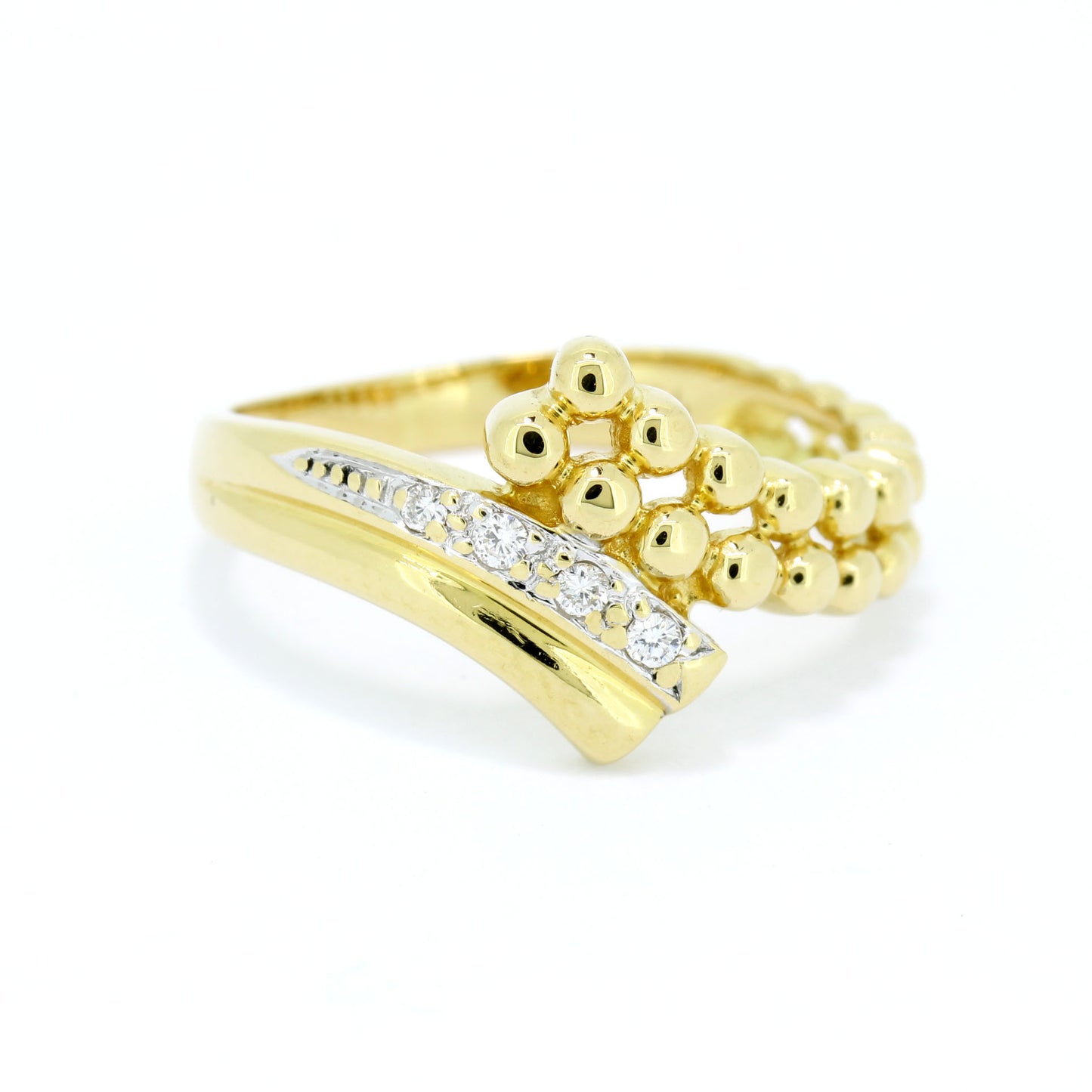 Ring 750 Gold 18 Kt Gelbgold Weißgold - Brillanten ca. 0,05 ct - Wert 530,-