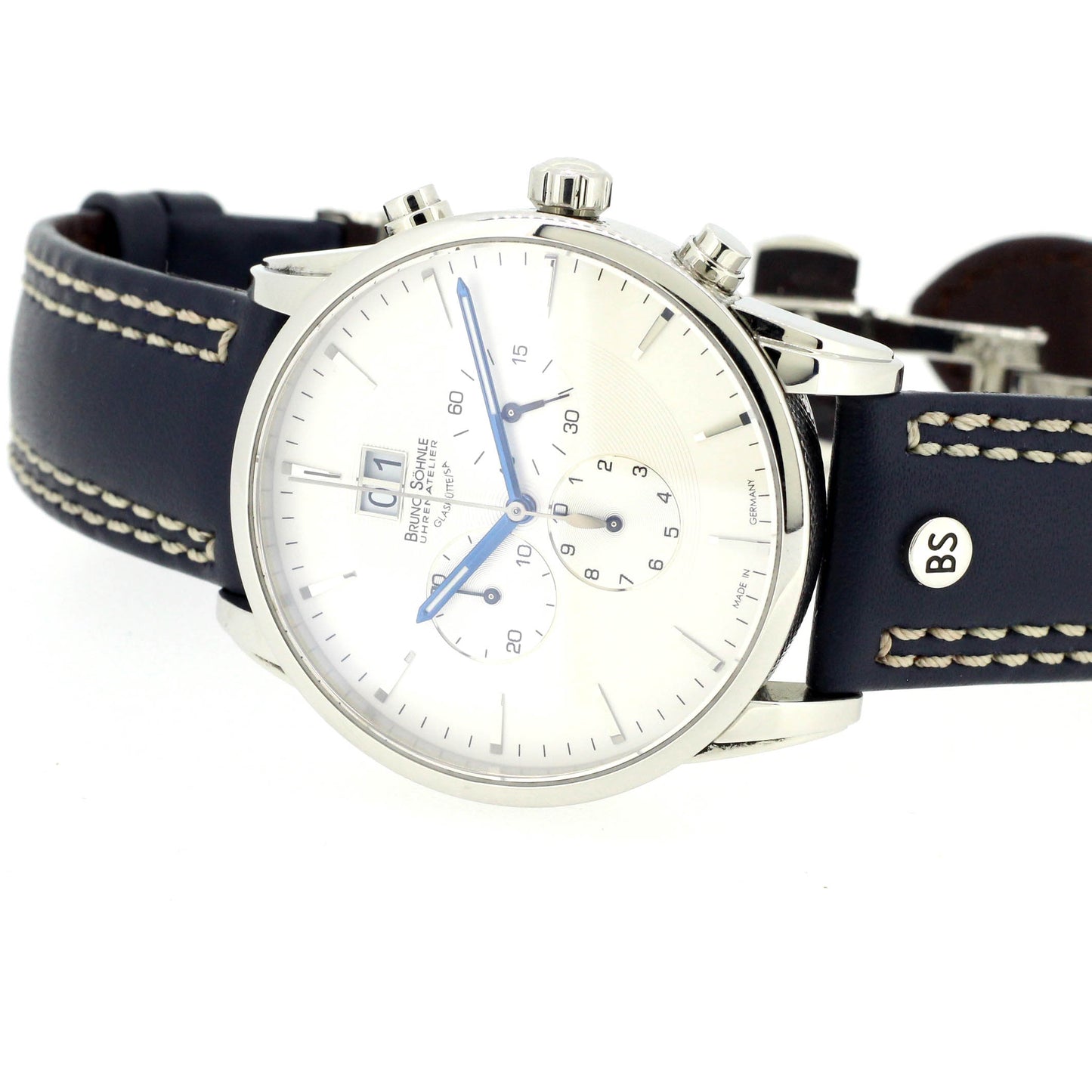 Bruno Söhnle Glashütte Herrenuhr SA Edelstahl 10 Bar 11971