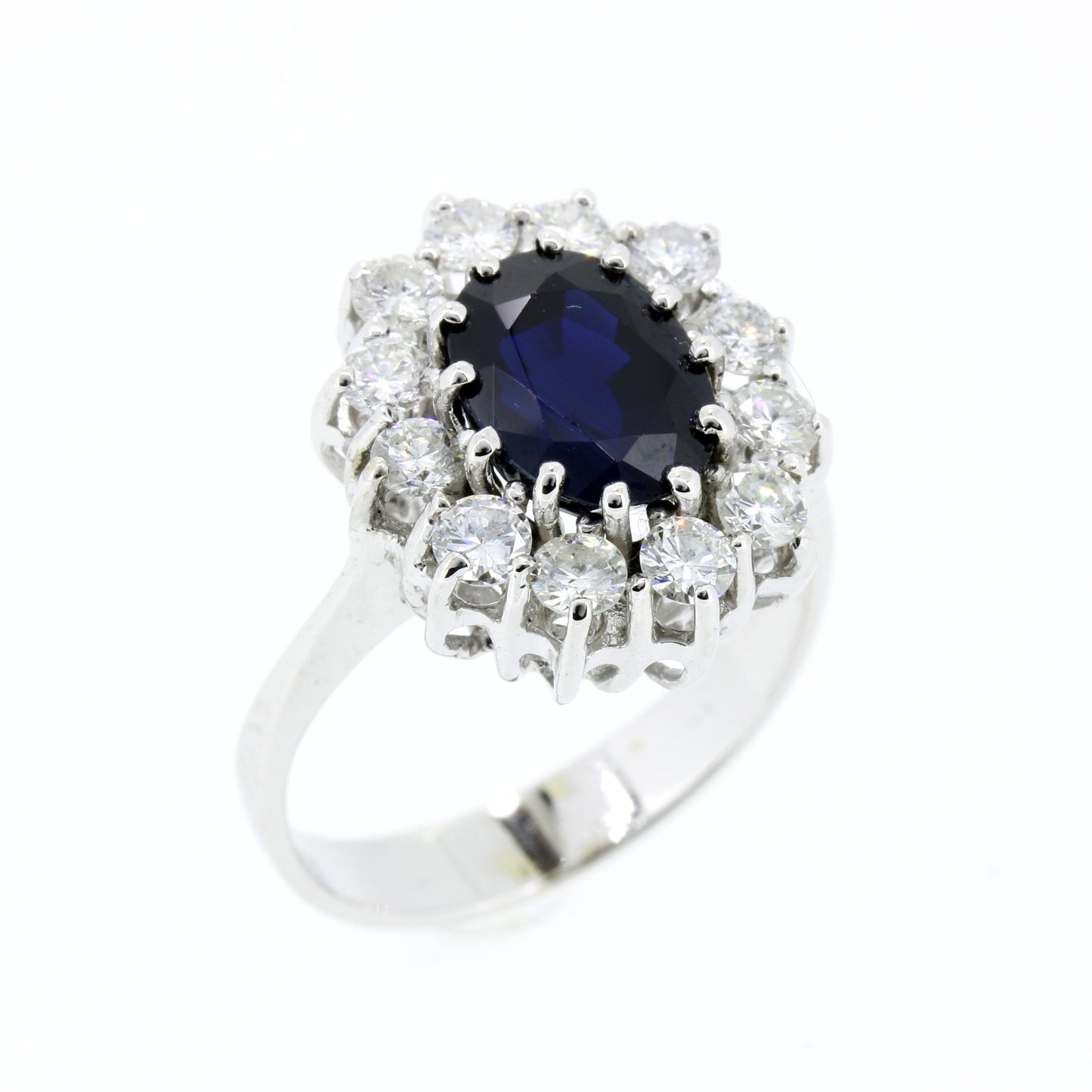 Brillant Saphir Ring 585 Gold 14 Kt Weißgold Wert 2920,-