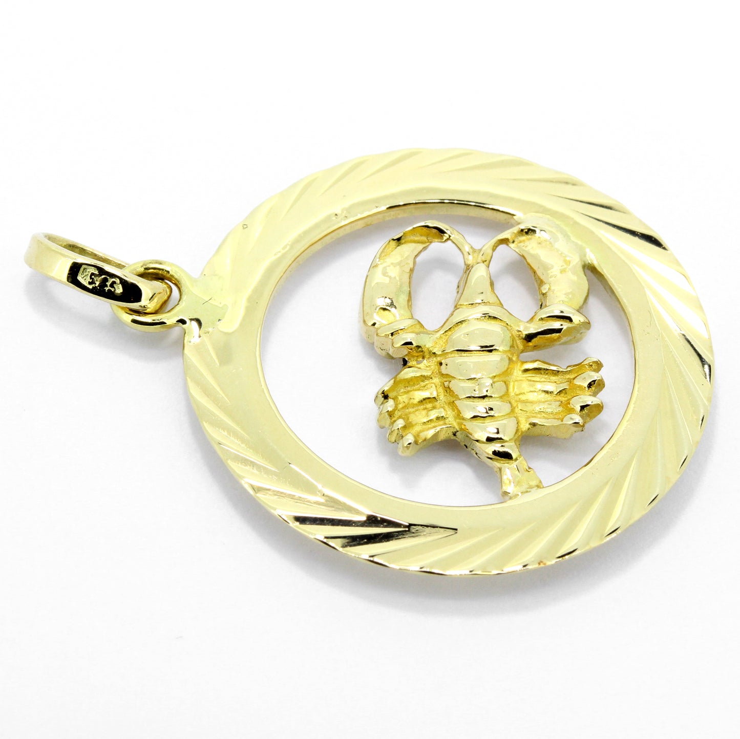 Anhänger 585 Gold 14 Kt Krebs Sternzeichen-Symbol Wert 430,-