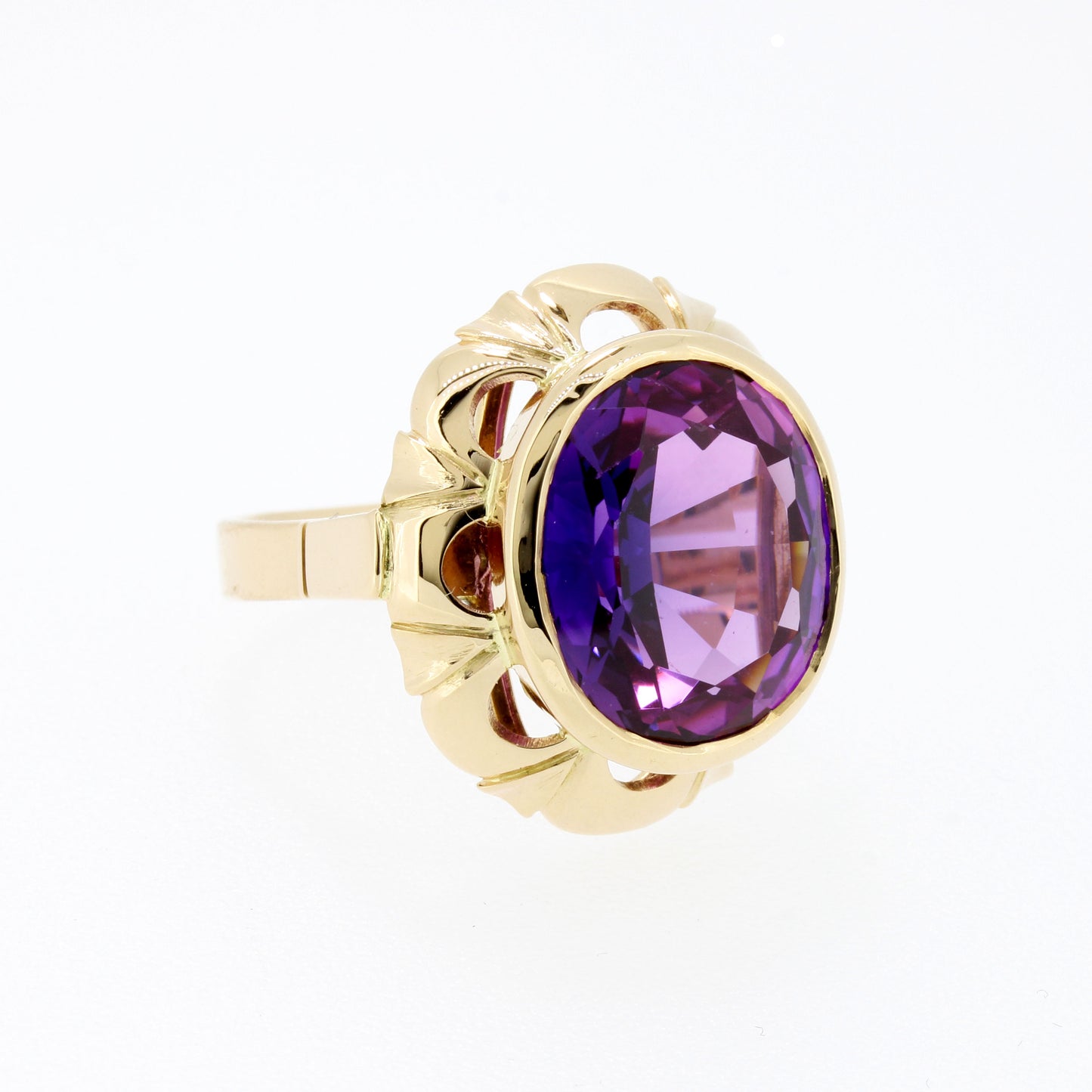 Vintage Amethyst Ring 585 Gold 14 Kt Rotgold G57 Wert 1120,-