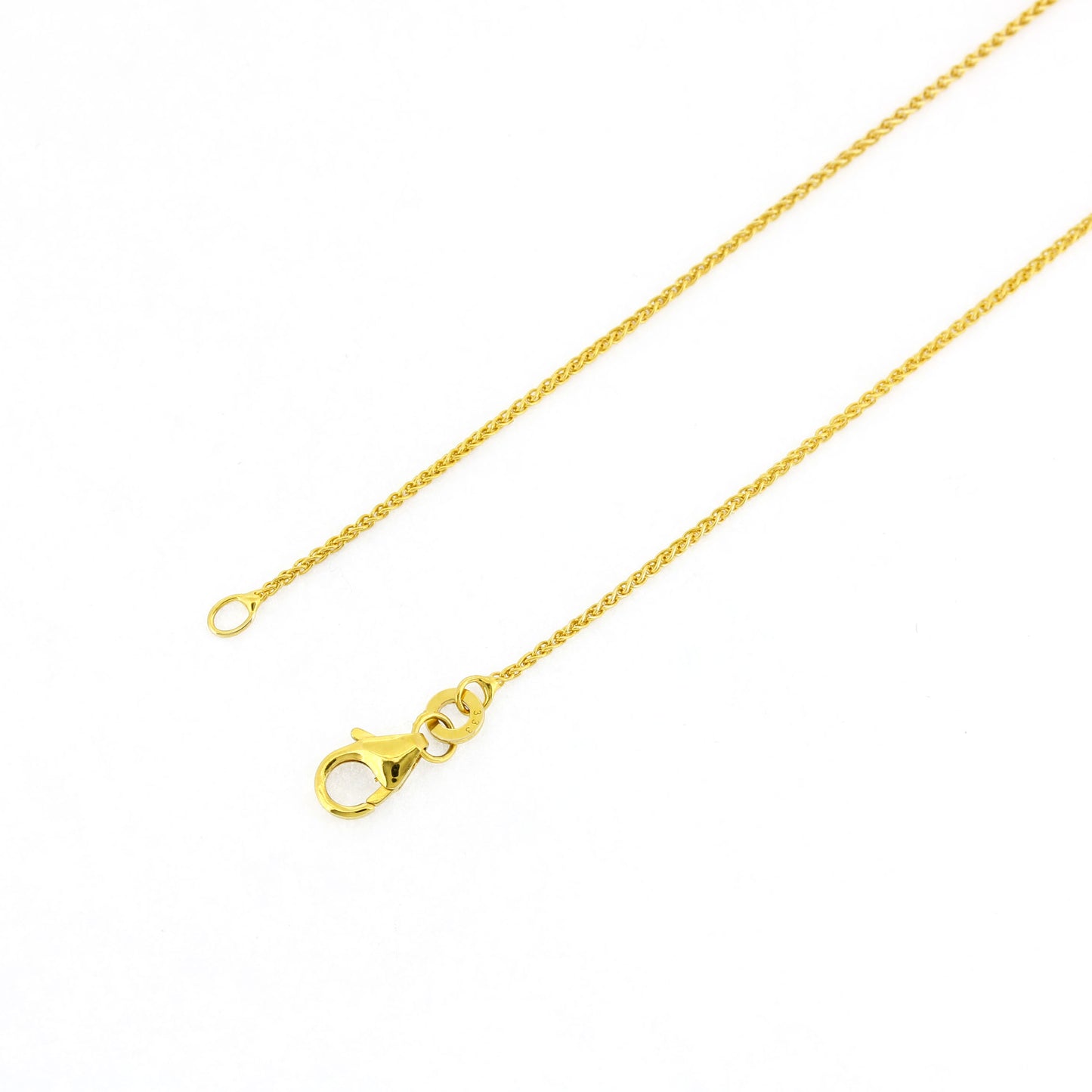 Collier Zopfkette 333 Gold 8 Kt Anhänger 15 Brillanten ca. 0,10 ct - Wert 420,-