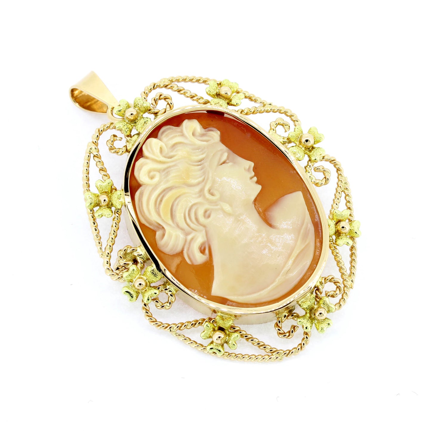 Gemmen Anhänger Brosche 750 Gold 18 Kt Gelbgold, Rotgold Wert 1520,-