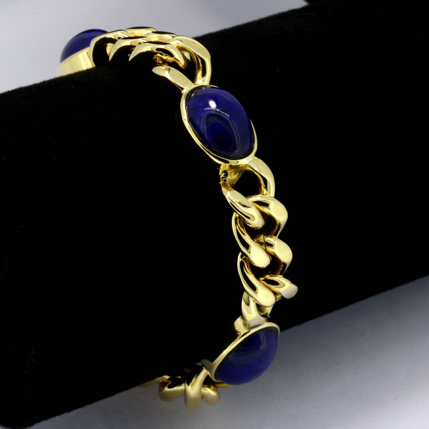 Lapislazulis Armband 750 Gold 18 Kt Panzerarmband Wert 9200,-