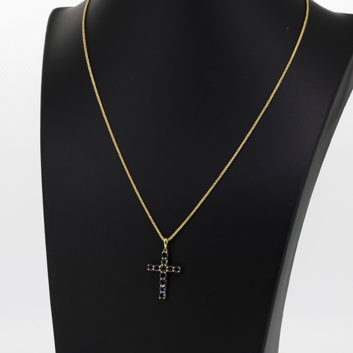 Kreuz Anhänger 375 Gelbgold mit Kette 585 Gold 14 Kt Wert 390,-
