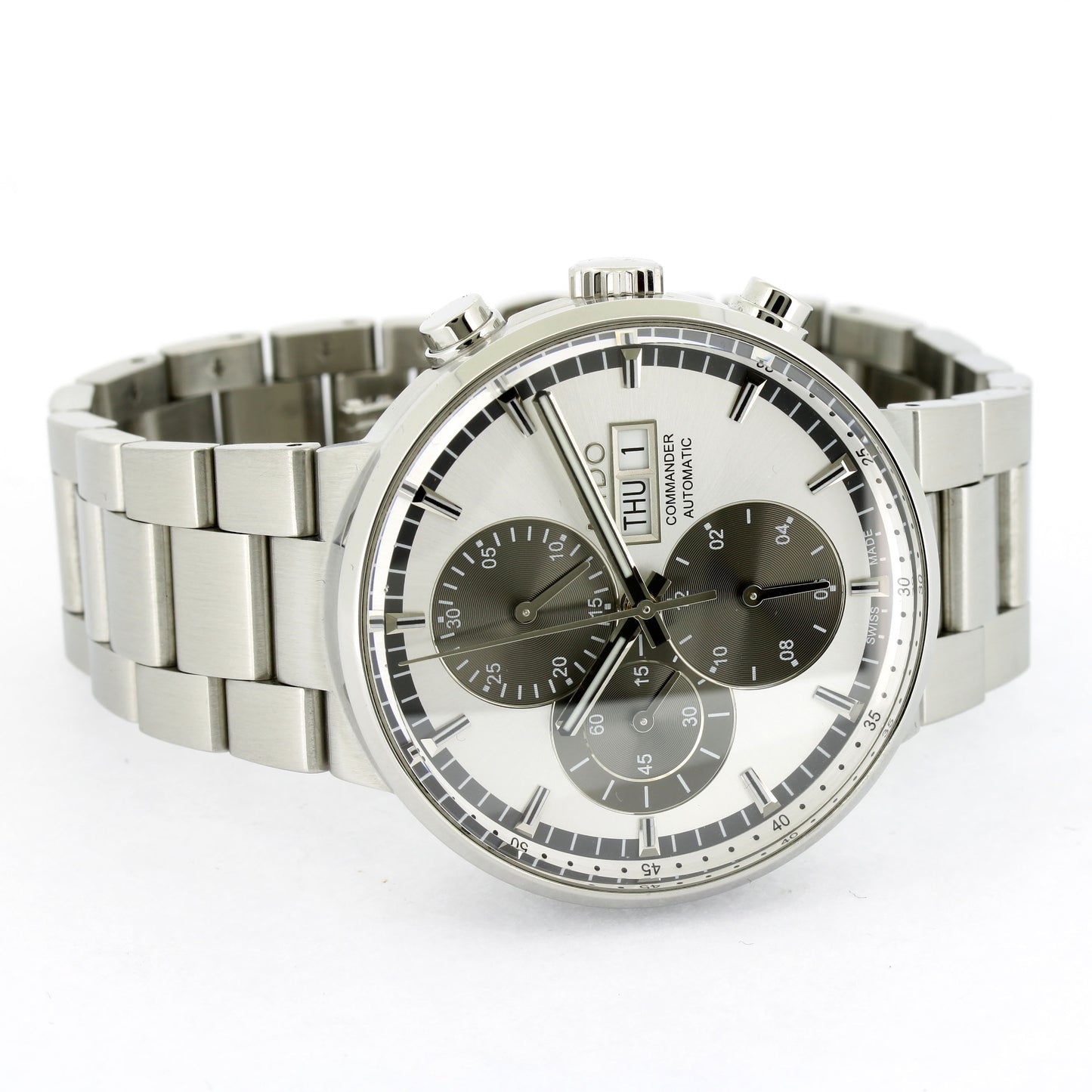 Mido Armbanduhr Commander Automatik Chronograph - Edelstahl - M014.414.11.031.09