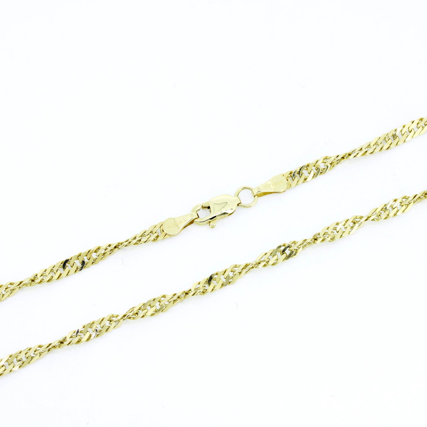 Singapurkette 585 Gold 14 Kt Gelbgold - Kettenlänge 51 cm - Wert 1100,-
