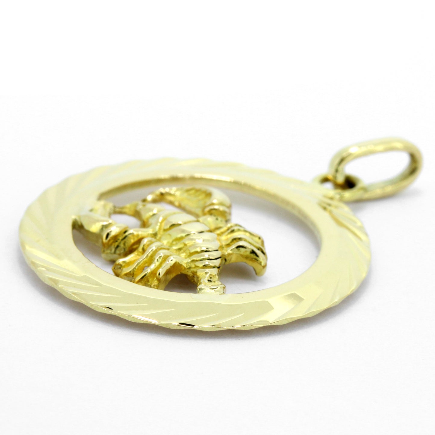 Anhänger 585 Gold 14 Kt Krebs Sternzeichen-Symbol Wert 430,-