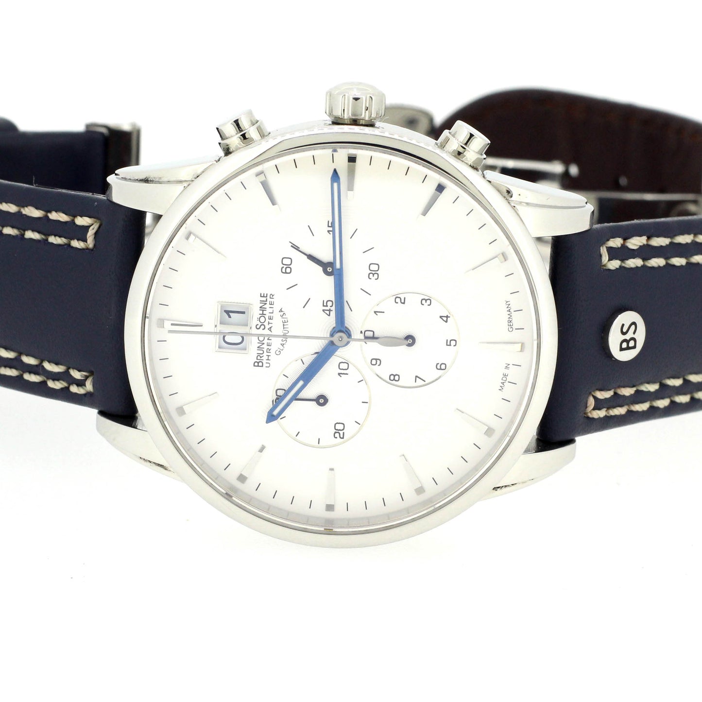 Bruno Söhnle Glashütte Herrenuhr SA Edelstahl 10 Bar 11971