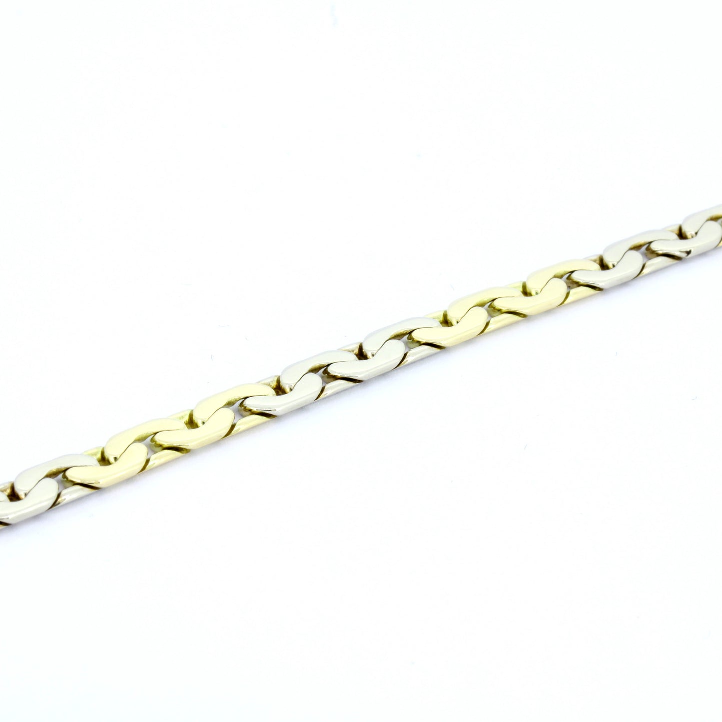 Armband 585 Gold 14 Kt Bicolor 22,5 cm lang Wert 1640,-