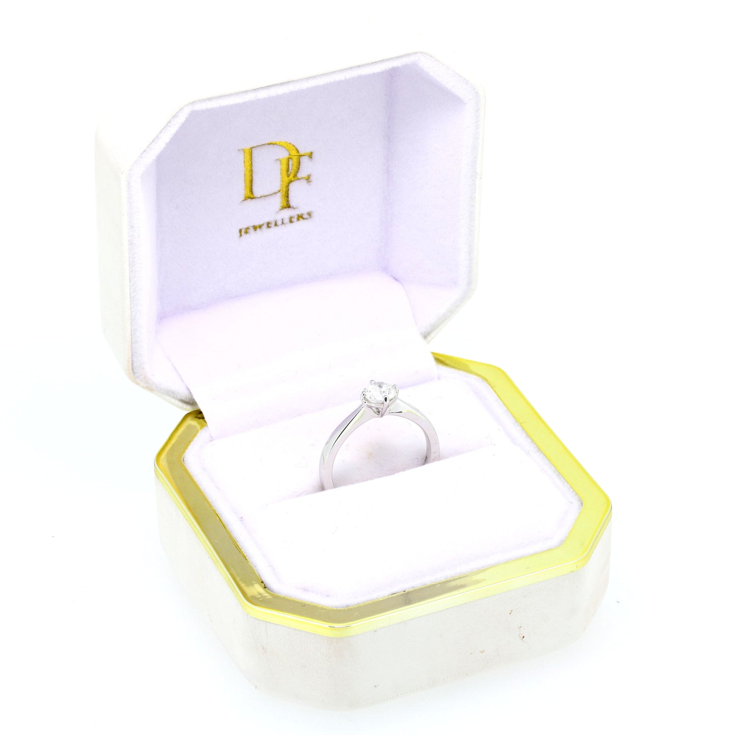 GIA Solitär Ring 750 Gold VVS1 0,61 ct Brillant 18 kt Weißgold Wert 4150,-