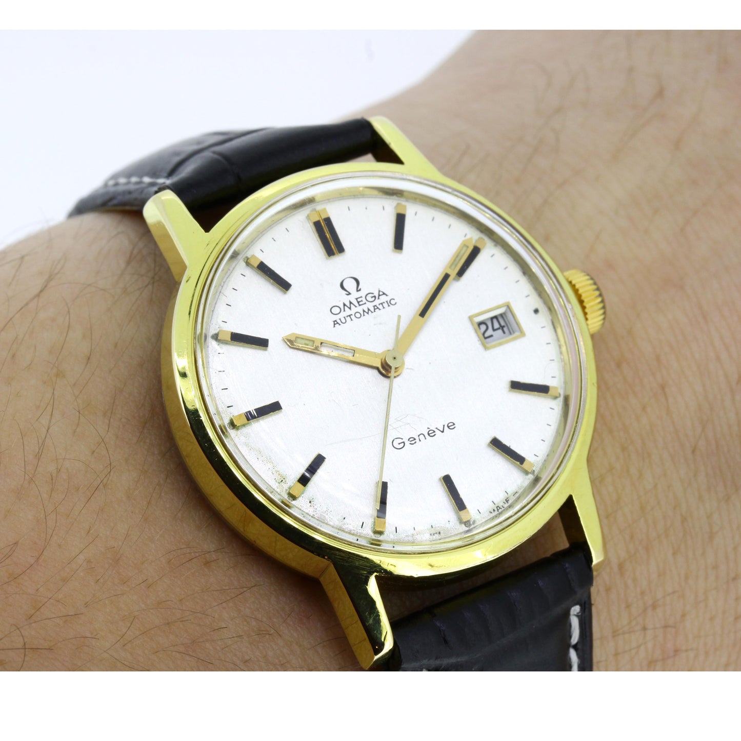 Omega Armbanduhr Geneve 1481 automatik vergoldet