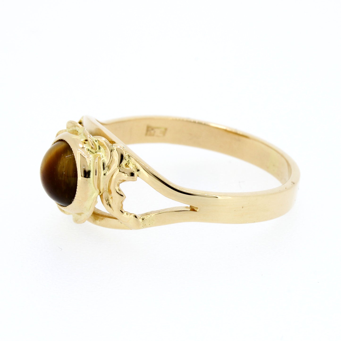 Ring 585 Gold 14 kt Gelbgold Tigerauge Wert 390,-