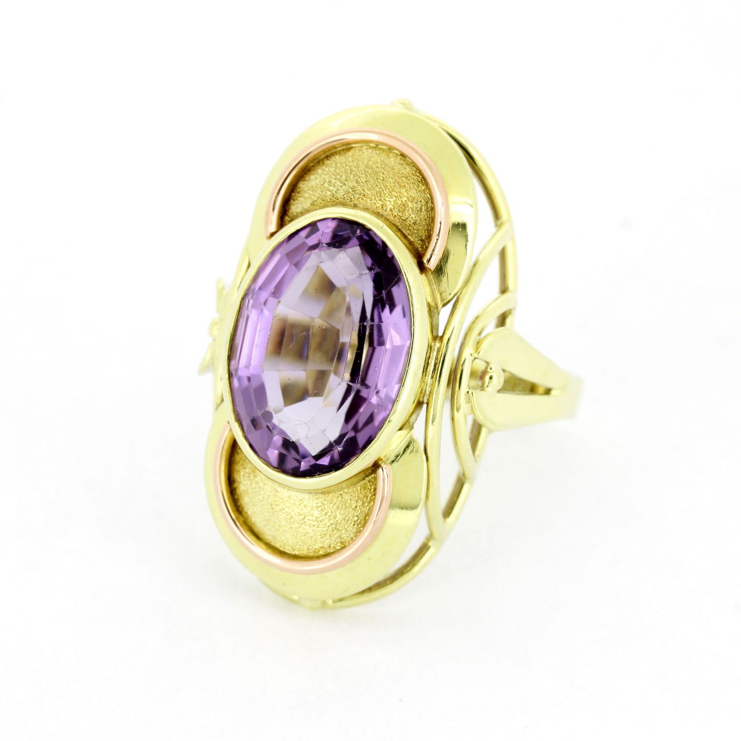 Amethyst Ring 585 Gold 14 Kt Gelbgold Rotgold Wert 850,-