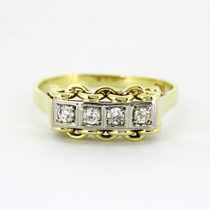 Ring 585 Gelbgold – Brillant ca. 0,16 ct W/P1 – Ringgröße 56