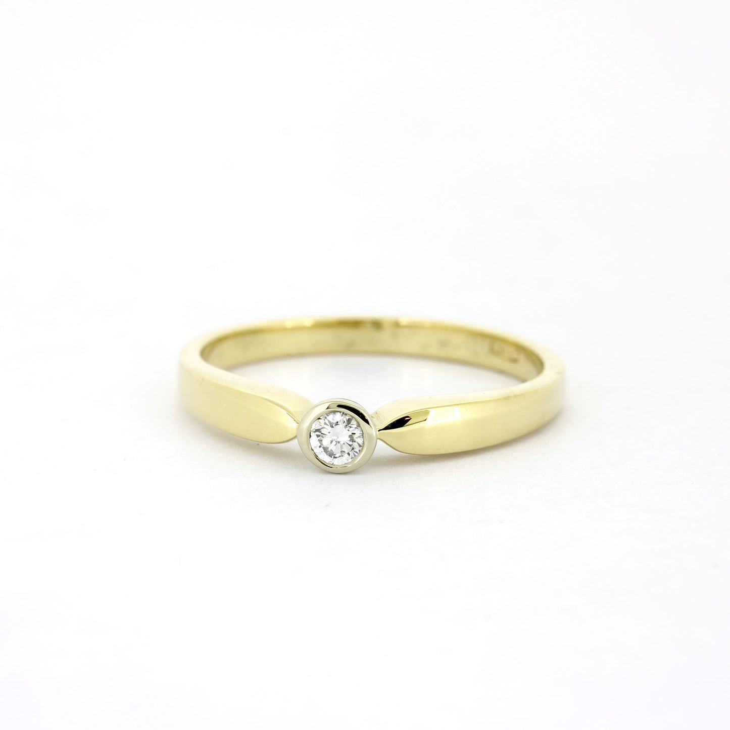 Ring 585 Gold 14 Kt bicolor - 0,05 ct W/SI - Wert 520,-