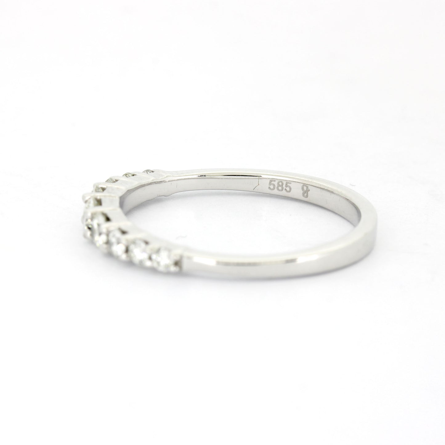 Memoire Ring 585 Weißgold 14 Kt mit Brillanten ca. 0,45 ct W/SI - Wert 1200,-