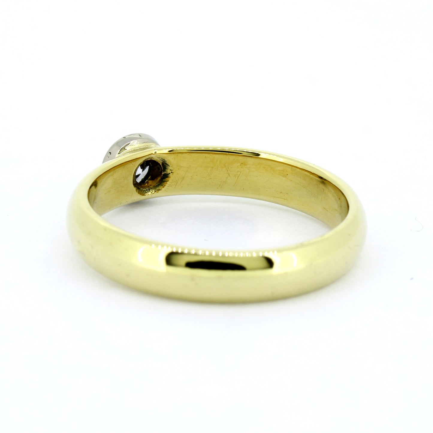 Ring 585 Gold 14 Kt bicolor - Brillant 0,10 ct WSI - Wert 960,-