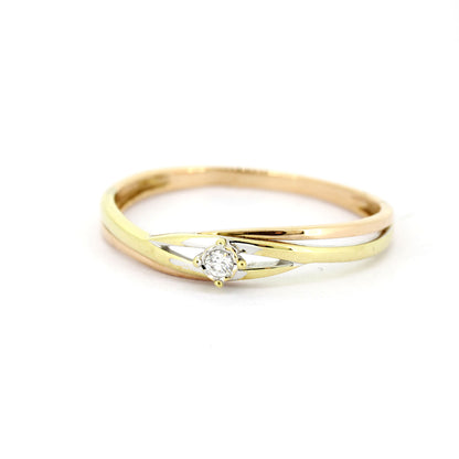 Ring 333 Gold 8 Kt - 1 Diamant ca. 0,07 ct H - SI - Wert 259,-