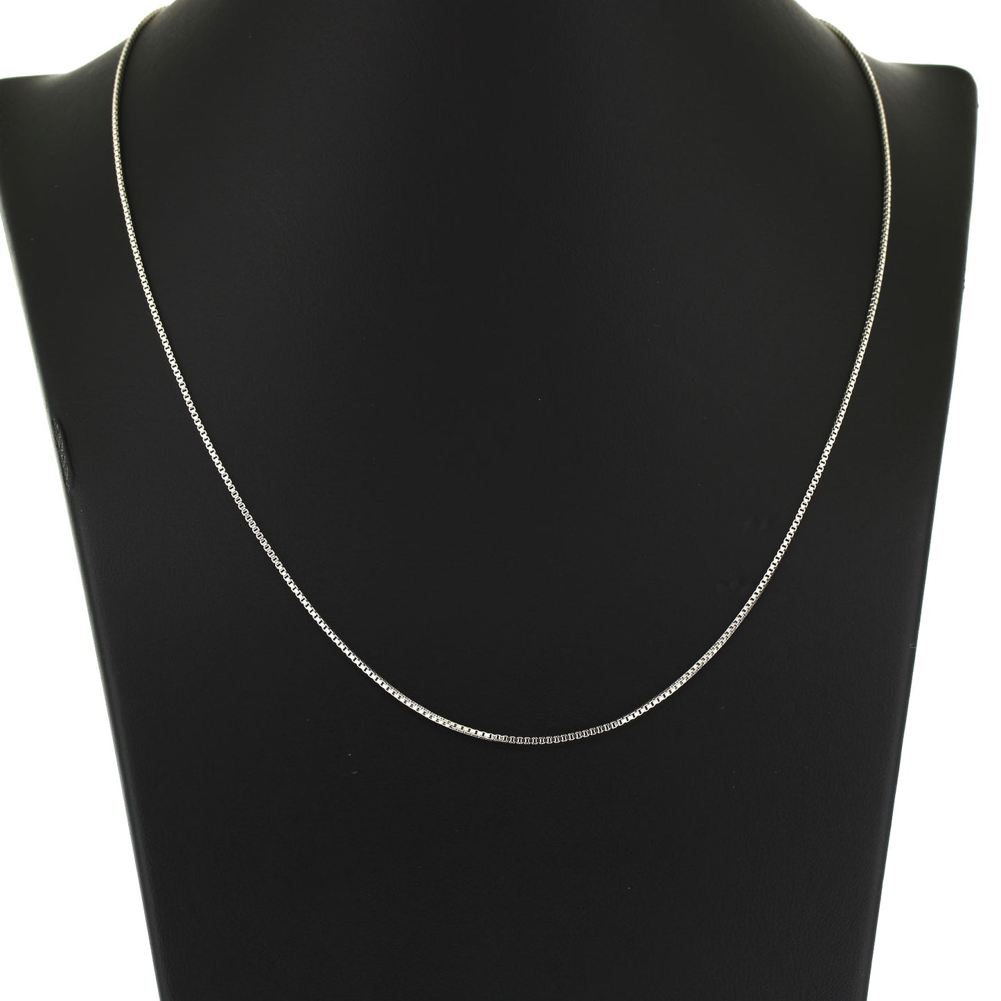 Venezianerkette 585 Gold 14 kt Weißgold - 46 cm lang - 1 mm breit
