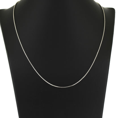 Venezianerkette 585 Gold 14 kt Weißgold - 46 cm lang - 1 mm breit
