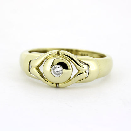 Ring 585 Gold 14 kt mit einem Brillant ca. 0,08 ct - Wert 760,-
