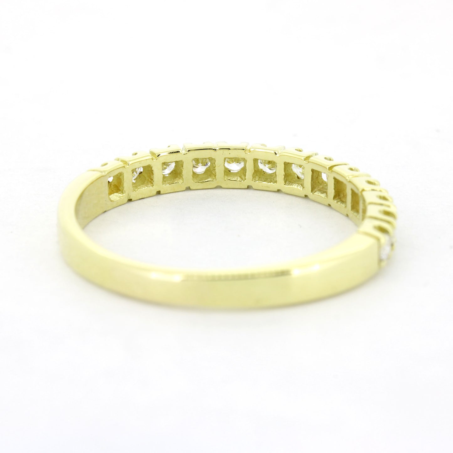 Halb Memoire Ring 585 Gold 14 Kt Gelbgold - Brillanten 0,40 ct WSI - Wert 1240,-
