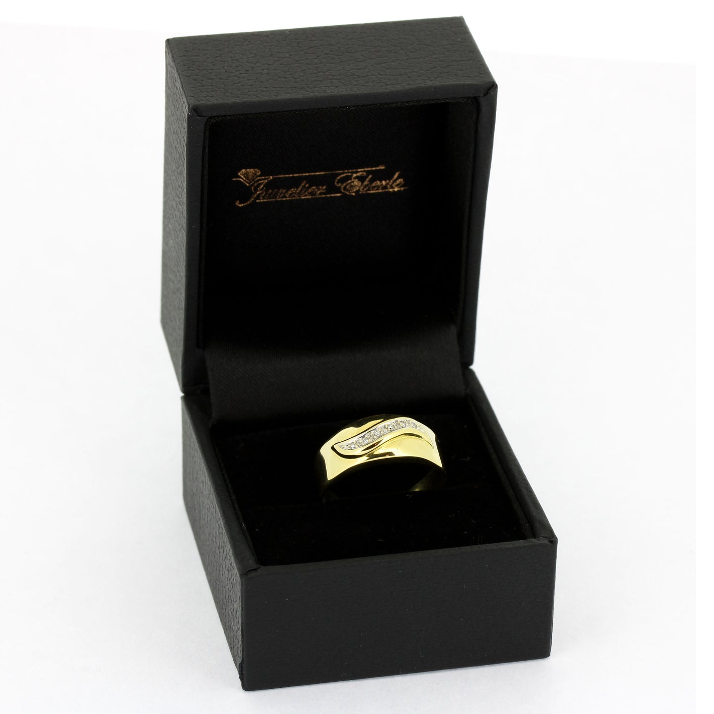 Ring 750 Gelbgold 18 Kt - 6 kleine Diamanten ca. 0,025 ct H - SI - Wert 390,-