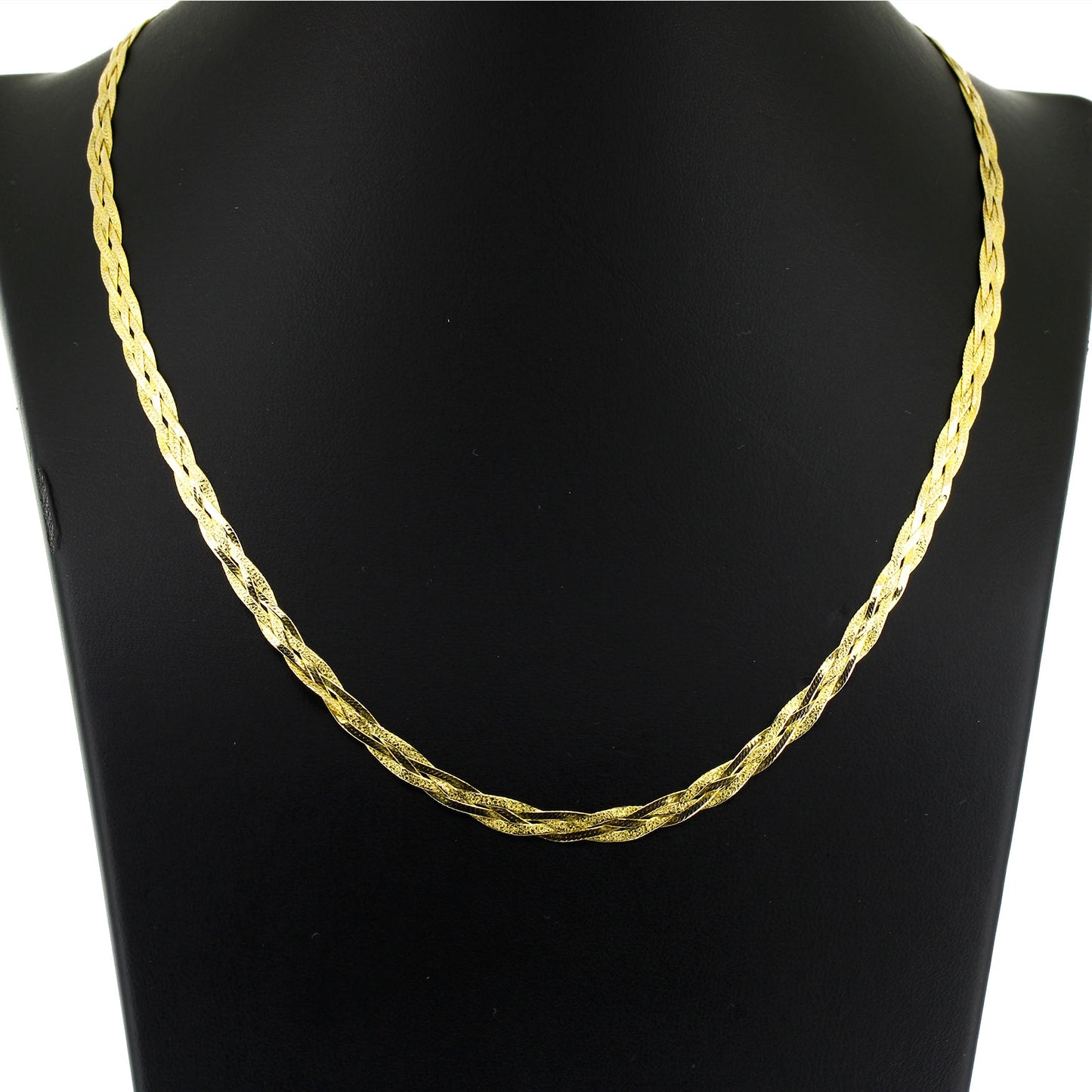 Kette 585 Gold geflochten 14 kt Gelbgold - 45 cm lang - Wert 1230,-