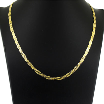Kette 585 Gold geflochten 14 kt Gelbgold - 45 cm lang - Wert 1230,-