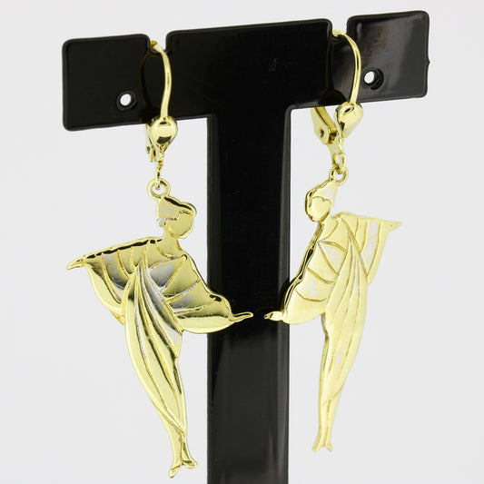 Ohrring 585 Gold 14 kt - Frau mit Gewand - Wert 740,-