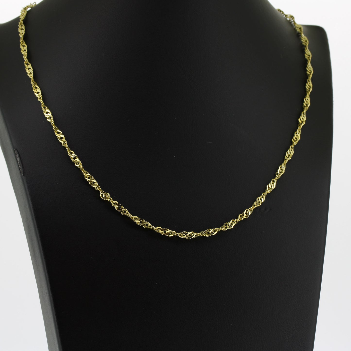Kette 585 Gold 14 kt Gelbgold gedreht - 45 cm lang - Wert 1260,-